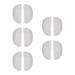 Folpus 10pcs Silicone Children Eyeglass Nose Pads Replacement Comfortable Slide/Push in Contour Soft Thickened for Eyewear Glasses Sunglasses white
