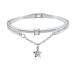 FRCOLOR Star Women Bracelet Women Bracelets Sun and Moon Bracelet Star Hand Jewelry Star Bracelet Gemstone Bracelets Cuff Bracelet Crystal Bead Bracelet Alloy Silver Bracelet Miss Silver 19.5*1.2cm
