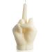 GroBro7 Middle Finger Candle Danish pastel fragrance room decoration natural soy wax pine incense sticks aromatherapy gestures for desk festival party houseewarming poison (milky)