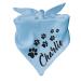 Dog triangular scarf (color: light blue) (size 1 (55 cm)) name of the dog 55 x 18 light blue