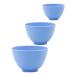 Facial Mask Bowl and Accessories Set (3 BLUE Facial Silicon Bowl Set)