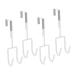 BUGUUYO 4pcs Storage Hooks Closet Hooks for Wall Kitchen Cabinet Coat Hook Door Hook No Punching 19X9X5CM White