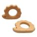 Alenybeby 2pcs Baby Wooden Hedgehog Teether Toys Food Grade Materials Organic Chew Gift Handmade Baby Beaded Teething Toy (Hedgehog 2pcs)