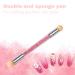 Nail Art Tools Set - Double Head Ombre Sponge Stick & Brush Applicator with 4 Replacement Heads for Perfect Pigment Application - Buy Online on SooperMarket.com