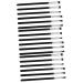 Baluue 18 Pcs Flat Eyebrow Brush Flat Concealer Brush Makeup Tool Cosmetics Tool Black Artificial Fiber