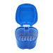 Denture Box for Artificial Teeth | Storage Box with Filter Sieve - Dark Blue | Ideal for Denture Care & Dental Devices - Buy Online on SooperMarket.com