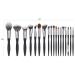 16-Piece Small Waist Black Makeup Brush Set - Perfect 22cm Brushes for Flawless Application | International Shipping - Buy Online on SooperMarket.com