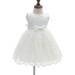 AHAHA Baby Girls White Flower Dress - 12 Months | Perfect for Christening, Wedding & Parties - Buy Online on SooperMarket.com