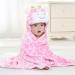 Gneliwm Baby Hooded Blanket Swaddle Wrap | Soft Plush Towel for Newborns & Infants | Cute Pink Design - Buy Online on SooperMarket.com