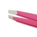 Tweezerman Stainless Steel Slant Pink Tweezer - Precision Tweezing Tool - Buy Online on SooperMarket.com