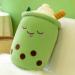 DAWRIS Bubble Tea Plush Pillow Plushie Plush Pillow Plushies Bubble Tea Plushi Doll Creative Bubble Milk Tea Cup Shaped Hugging Cushion Home Soft Hug Pillow Cuddly Toy (green)