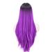SHIYID Long Straight Purple Black Root Synthetic Hair Wig - High Temperature Fiber Women's Wigs for a Glamorous Look - Buy Online on SooperMarket.com