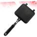 OUNONA 1pcs Egg Pan Japanese Egg Cooker Pan Square Frying Pan Crepe Maker Non Stick Skillet Loaf Bread Pan Fish Grill Skillet Buger Pan Grill Pan Griddle Non Stick Pan Bakeware Mold M Black - Buy Online on SooperMarket.com