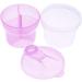 Non-Spill Rotating Milk Powder Formula Dispenser Portable Outdoor Food Container 3 Compartments Storage Feeding Infant Newborn Snack Box (Pink) - Buy Online on SooperMarket.com