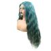 DIDADA wig Wig Long Water Wave Hair Drag Queen Ombre Mermaid Green Synthetic Lace Front Wigs For Women 24inches