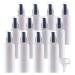 ZEOABSY 12 Pieces 100 ml White Lotion Bottles with Black Pump 100ml Empty PET Plastic Lotion Pump Bottle Cosmetic Gel Travel Container for Cosmetic Make up Cleaning + 2 x Funnel Red 100ml