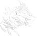 ZEJIA 100 PCS Mini Makeup Mask Spatula  White Plastic Cosmetic Spoon for Mixing and Sampling