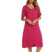 Jecarden Women's Maternity Nightgown - Short Sleeve Modal Cotton Sleepwear in Red XL - Buy Online on SooperMarket.com
