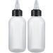 Twist Top Applicator bottles squeezing empty plastic bottles refillable black nozzle to open/close versatile (2 pieces)