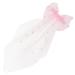 minkissy Mesh Ribbon Hairpin Bride Bachelorette Accessories Bridal Bow Veil Big Bows Hair Nets for Women Bridal Veils for Wedding White Hair Bow Hair Piece Girl Wedding Dress Pearl