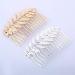 Minkissy 3-Piece Wedding Hairpin Set - Decorative Leaf Bride Accessories in Gold Silver & Rose Gold - Buy Online on SooperMarket.com