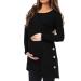 Women Maternity Dot Print Patchwork Breastfeeding Hoodie Sweatershirt Nursing Plus Sie Breastfeeding Clothes for Pregnant Maternity Tops for Women for Work UK Size Promotion Sale S-4XL XXL Black 2