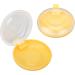 Orthodontic Retainer Case with Cleaning Brush - Yellow Mouthpiece Holder for Adults & Kids - Perfect for School Travel & Home - 8cm Diameter - Buy Online on SooperMarket.com