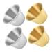 Zerodeko 4pcs Stainless Steel Dipping Sauce Cup Soup Sushi Dipping Bowls Sauce Seasoning Plate Stainless Steel Sauce Dish Gravy Bowl Stainless Steel Portion Cup Desert Round Soy Sauce Bowl