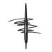 Gentlehomme Mens Eyebrow Pencil Black  Easily Shape Define Fill Eyebrows and Beard  2 in 1 brush and ultra-thin pencil  Waterproof Smudge Proof Sweatproof  Durable and Long Lasting (Black)