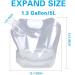 Soddeph 1.3 Gallon Collapsible Water Container Bag  BPA Free Food Grade Clear Plastic Storage Jug for Sport Camping Riding Mountaineer Freezable Food Grade (1.3 Gal  4-pack) 1.3 Gal/5L--4-pack - Buy Online on SooperMarket.com