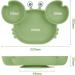 Vicloon Baby Suction Plate - Non Slip Silicone Toddler Plate for Self Feeding Training - Green Divided Plate for Highchairs Trays - Buy Online on SooperMarket.com