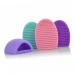 Didiseaon Silicone Cosmetic Brush Egg Makeup Brush Cleaner Mat Cleanser Washing Silicone Makeup Cleaner Silicone Brush Cleaner Cleaning Scrubber Electric Accessories Purple medium Purple