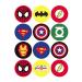 35 x Pre Cut Super Hero Cake Cupcake Toppers/Decorations Edible Wafer Paper