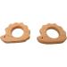 Organic Wooden Hedgehog Teether Toys - Set of 2 | Handmade Baby Beaded Teething Toy | Food Grade Materials - Perfect Baby Shower Gift - Buy Online on SooperMarket.com