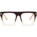 Jurchio Unisex Classic Vintage Space Glasses Frame | Clear Lens Glasses for Men & Women | Includes Glasses Case - Brown - Buy Online on SooperMarket.com
