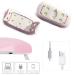 COSCELIA Mini UV LED Lamp for Gel Nails - 6W USB Portable Nail Dryer with 45/60s Timer | Professional Foldable Nail Gel Hardening Lamp - Buy Online on SooperMarket.com