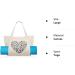 Yoga Mat Canvas Tote Bag with Mat Carrier Pocket - Yoga Mat Carrier Shoulder Bag for Women & Men - Pilates, Gym, Travel, Beach - Buy Online on SooperMarket.com