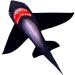 HENGDA KITE Shark Kite, Simple and Practical Design, Easy to Assemble and Fly, Suitable and Fly, Suitable for Kids and Adults, Suitable for, Suitable for Beach, Park, Yard, 49x53in Black