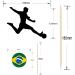 Brazil Football Silhouette Flag Mix Party Food & Cupcakes Picks Decorations Toppers (pack of 14) - Buy Online on SooperMarket.com