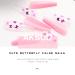 Aksod Pink Gradient Press on Nails with Butterfly Glitter Long Square Coffin False Nails for Women and Girls - Buy Online on SooperMarket.com