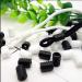 Penta Angel Cord Locks Toggles 100Pcs Black & White Silicone Adjustable Non Slip Stopper - Soft Plastic Round Elastic Buckle for Drawstring Rope - Buy Online on SooperMarket.com