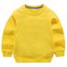Taigood Kids Jumper for Boys Cotton Sweatshirt Long Sleeve T Shirts Pullover Autumn Winter Age 1-7 Years 2-3 Years Yellow