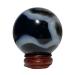 Natural Crystal Rough Natural Sphere Black Agate Crystals Balls Natural Gemstone Reiki QuartzSphere Fengshui Home Decoration 1pc (Color : 220-230g)