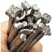 BANYOUR 20PCS Leather Stamping Set for DIY Saddle Making & Craft Stamps - Leather Carving Tools & Hammer - Buy Online on SooperMarket.com