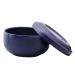 Beard Soap Cream Bowl Stainless Steel Shaving Soap Bowl with Lid Washable Multi Functional Trimming Foaming Soap Bowl Blue for Men Easy to Lather Wet Shave