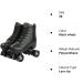 Women's Classic Leather High Top Double Row Roller Skates - Black Wheel - Size 37 | Indoor Outdoor Adult Skates with Bag - Buy Online on SooperMarket.com