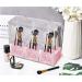 Lumcrissy Acrylic Makeup Brush Organizer with Protective Lid - Dust-proof Cosmetic Storage Case - Pink Pearl 3holder - Buy Online on SooperMarket.com
