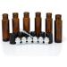 ZEJIA 10ml Amber Glass Essential Oil Roller Bottles 6Pack with Stainless Steel Roller Ball and Droppers - 10-6pcs Brown - Buy Online on SooperMarket.com