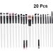 FOYTOKI 20pcs Eye Makeup Eyeliner Eyeshadow Brush Kit Portable Makeup Brush Kit Para Pesta as Eyelash Kits 15.50X1.50X1.50CM As Shown - Buy Online on SooperMarket.com