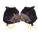 Besportable 1 pair of waterproof gaiters with low ankle adjustable tearproof leg boots cover light waterproof gaiters for climbing. Black black